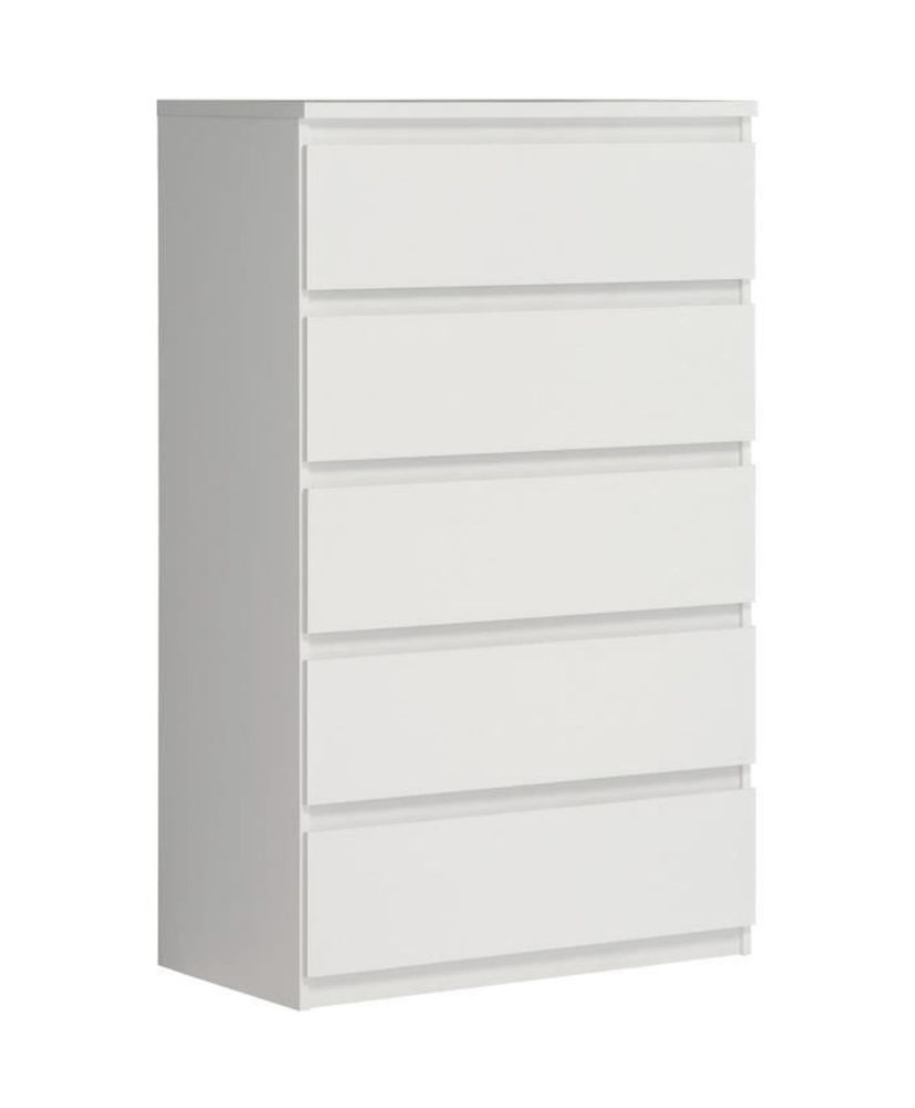 Cómoda CHELSEA 5 cajones - 77,2 cm - blanco mate Cómoda CHELSEA 5 cajones - 77,2 cm - blanco mate