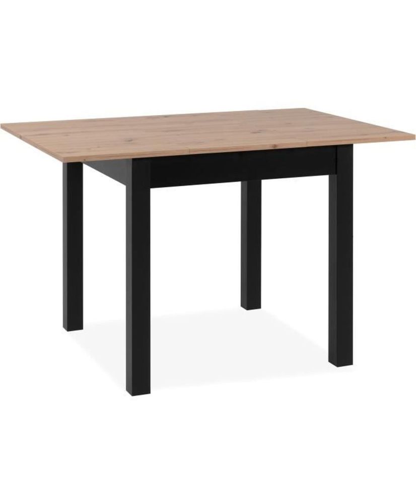 COBURG extendable dining table - artisan oak and black - 80-120 x 90 x 76.5 cm COBURG extendable dining table - artisan oak and black - 80-120 x 90 x 76.5 cm