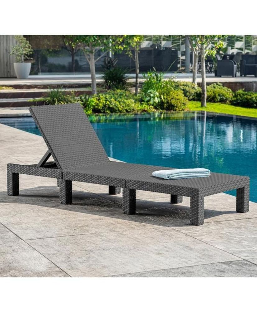 Keter Chaise longue avec coussin Daytona Graphite 441306 Keter Chaise longue avec coussin Daytona Graphite 441306