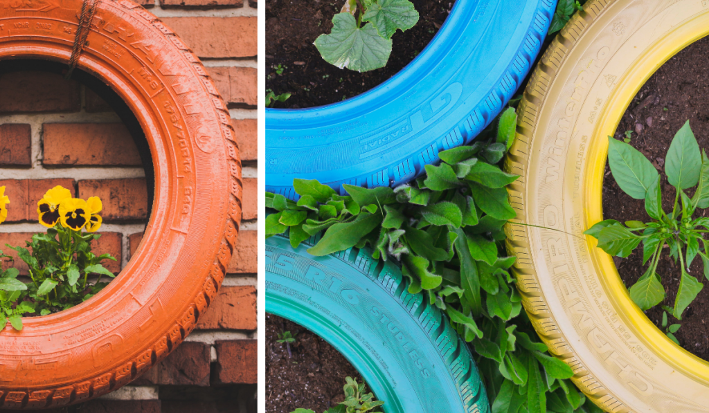 Déco jardin DIY : recycler vos vieux pneus