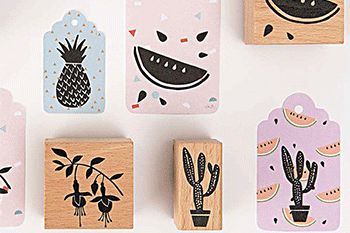 Wooden ink pads for Scrapbooking