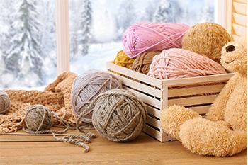 Wool and knitting yarn